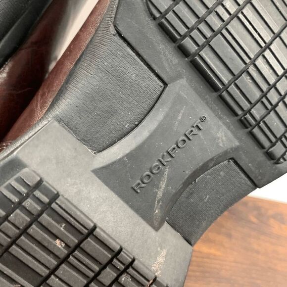 Rockport Leather Upper Lace Up Closed Toe Oxford Shoes Chestnut Brown Size 9M - Picture 7 of 9